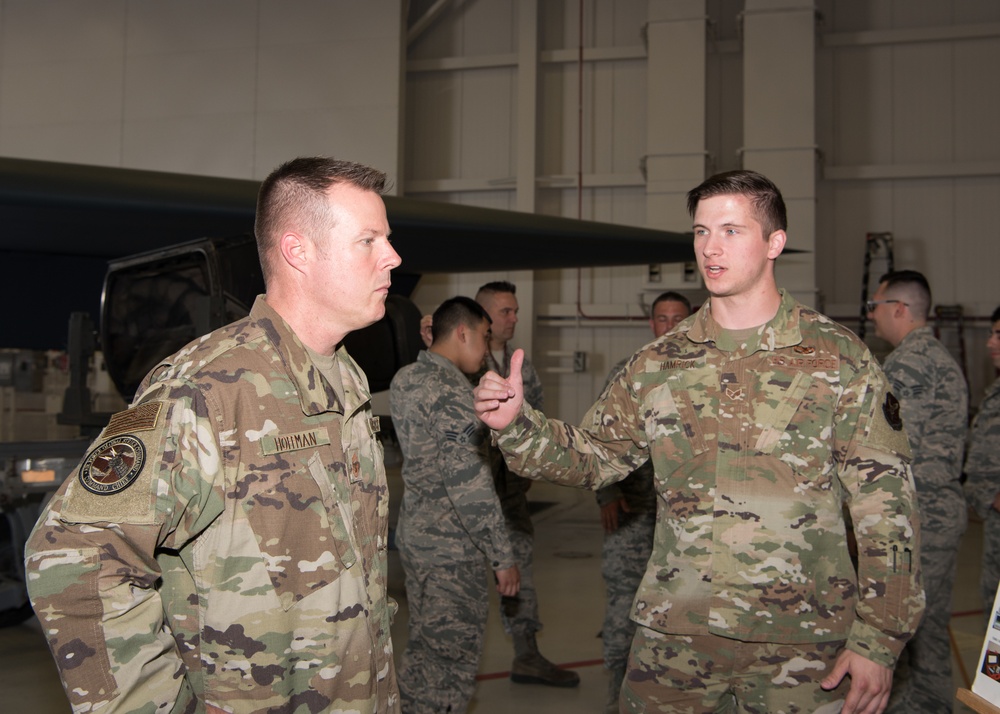 New AFGSC command chief visits Whiteman AFB, takes full immersion tour