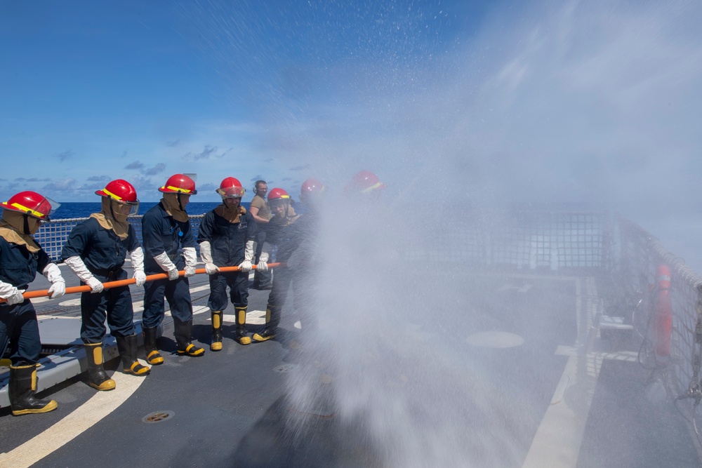 USS Momsen DDG 92 Conduct Damage Control Training