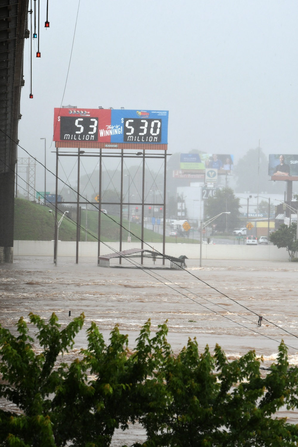 Arkansas River Floods Areas in Little Rock