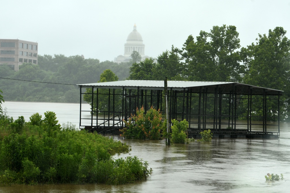 Areas in Little Rock Are Flooded Due to Arkansas River