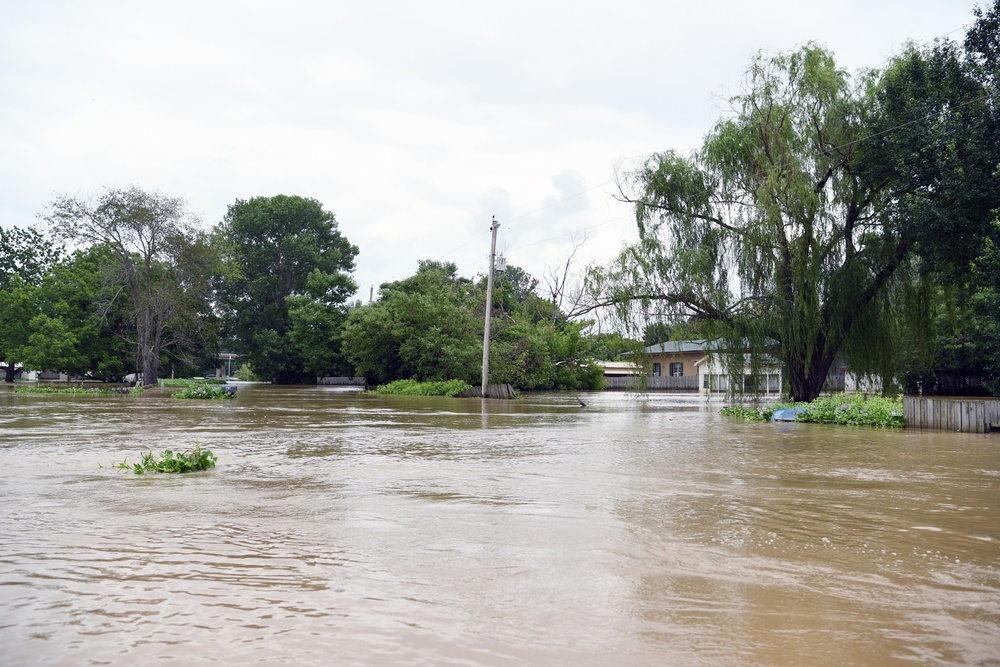 Flood Waters Impact Neighborhoods in Pendleton, Arkansas