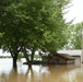 Flood Waters Impact Neighborhoods in Pendleton, Arkansas