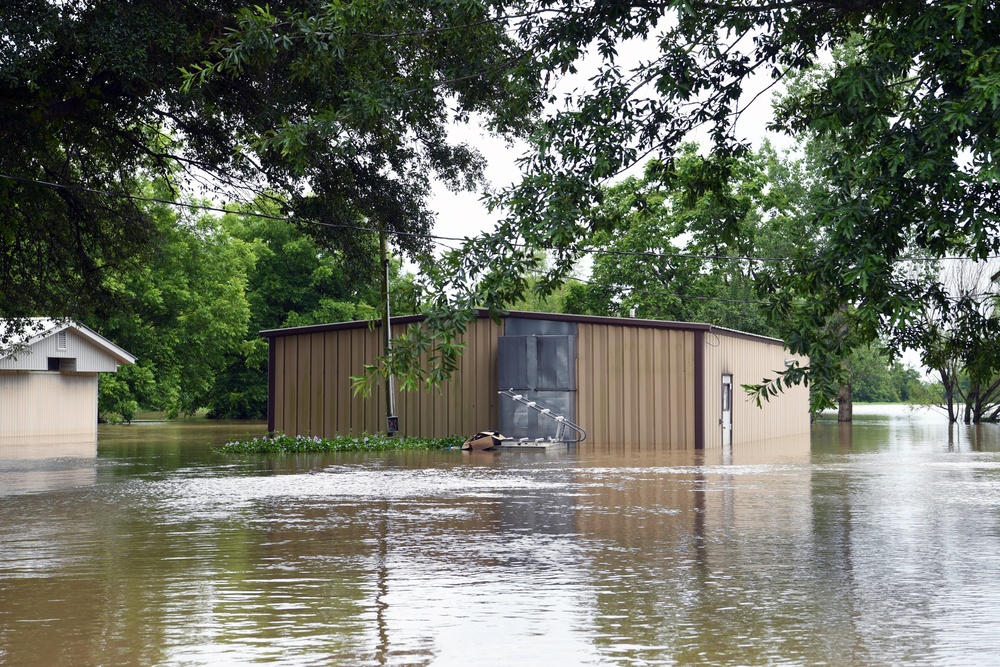 Flood Waters Impact Neighborhoods in Pendleton, Arkansas