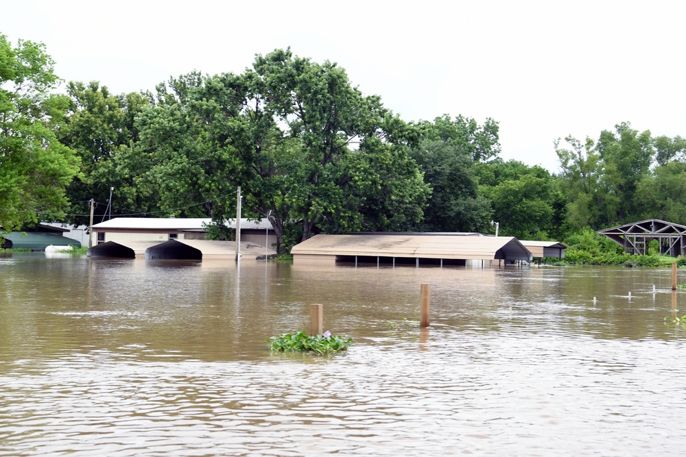 Flood Waters Impact Neighborhoods in Pendleton, Arkansas