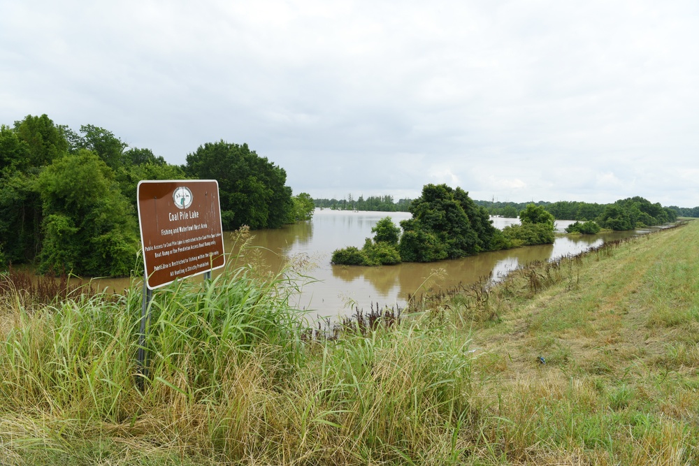 Water Levels Remain High Next to Levees