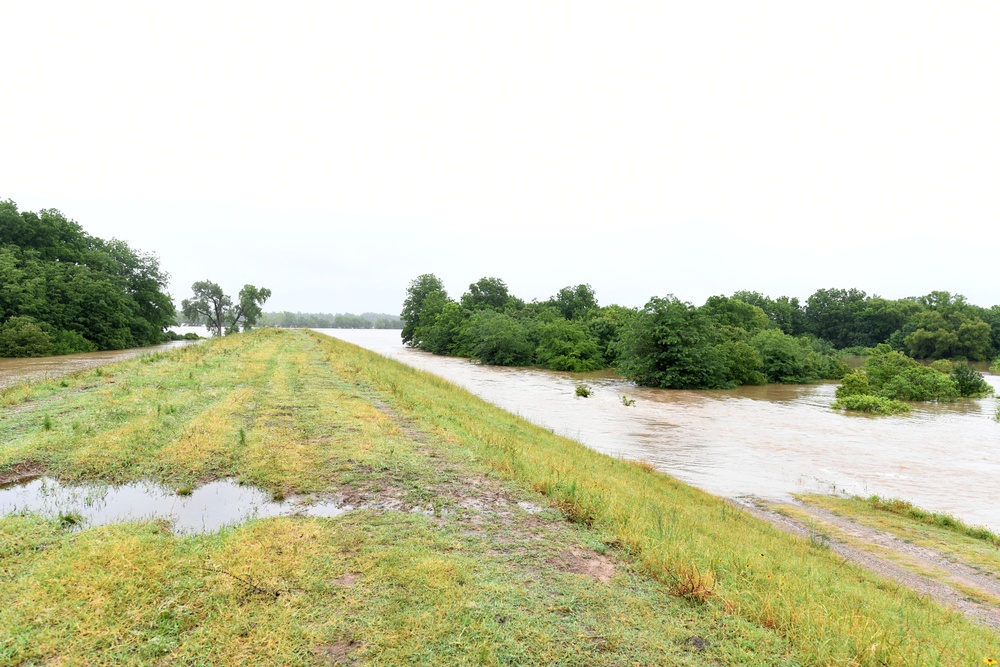 Areas near Pine Bluff Are Flooded from Arkansas River