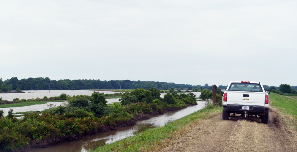 US Army Corps of Engineers Monitor Levees