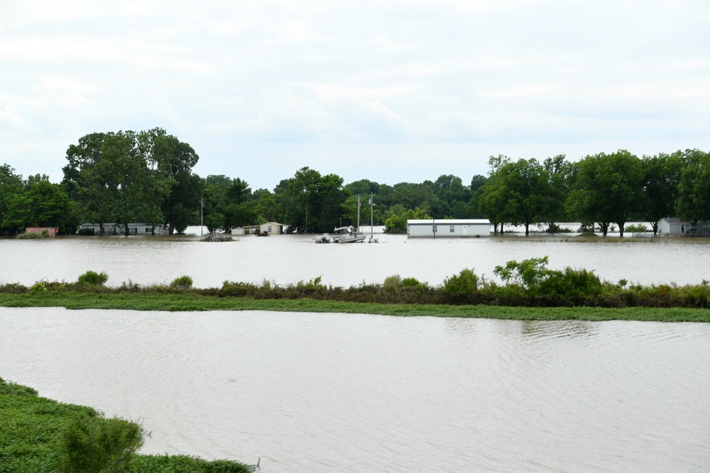 Neighborhoods Near the Arkansas River Are Flooded