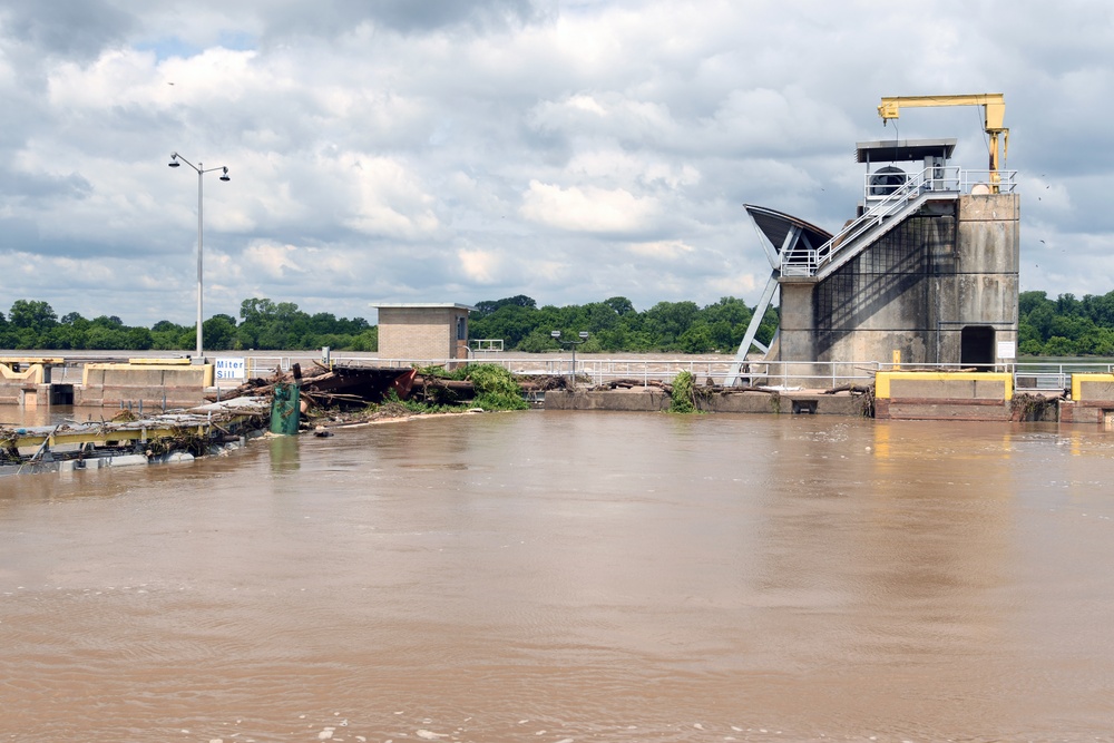 Dams Are Impacted by Debris on the Arkansas River