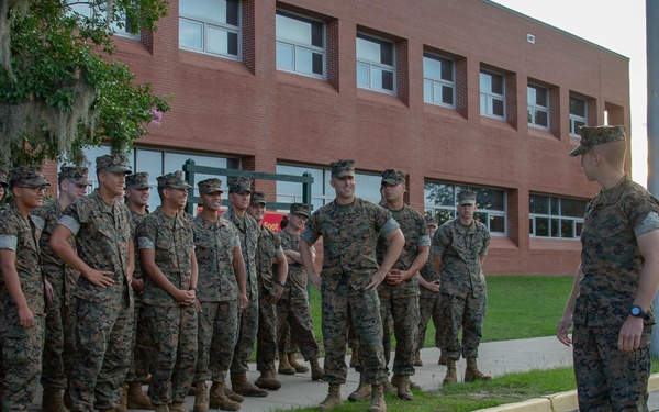 Marines with 2nd Transportation Support Battalion visit Marine Corps Recruit Depot Parris Island