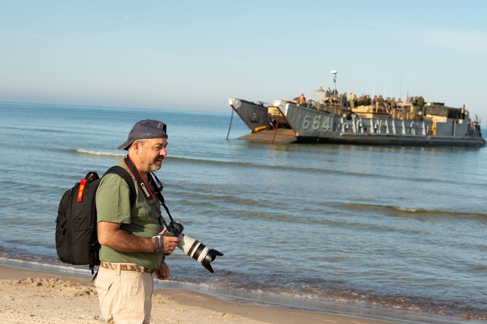 Media Prepares to Embark on USS Fort McHenry