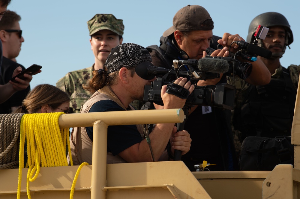 Media Prepares to Embark on USS Fort McHenry