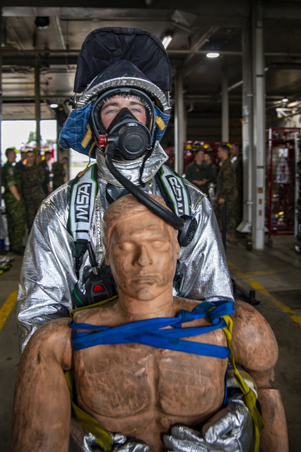 U.S. Marine Corps firefighters train in CFB Cold Lake, Canada