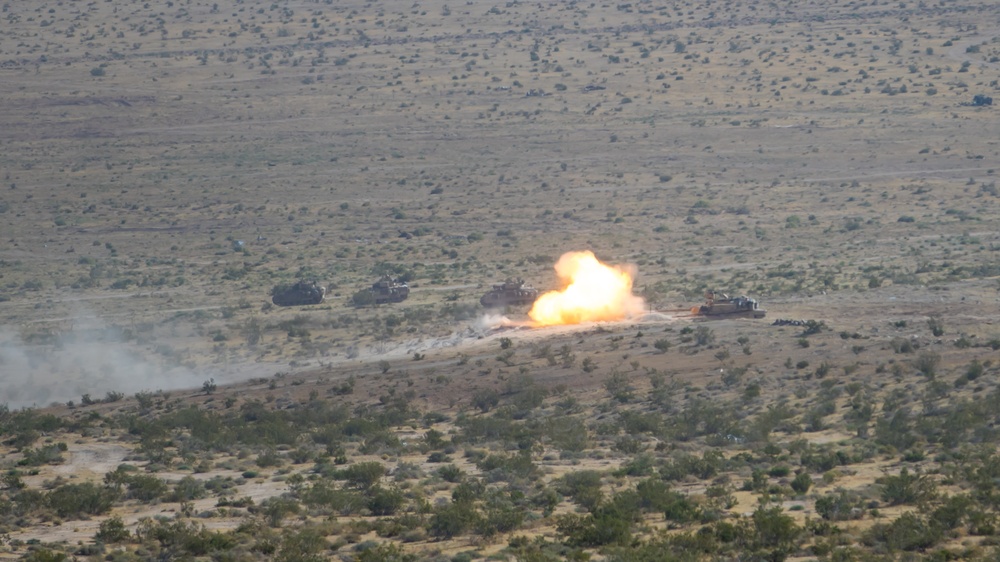 M1A2 Conducts live-fire defensive operations at NTC