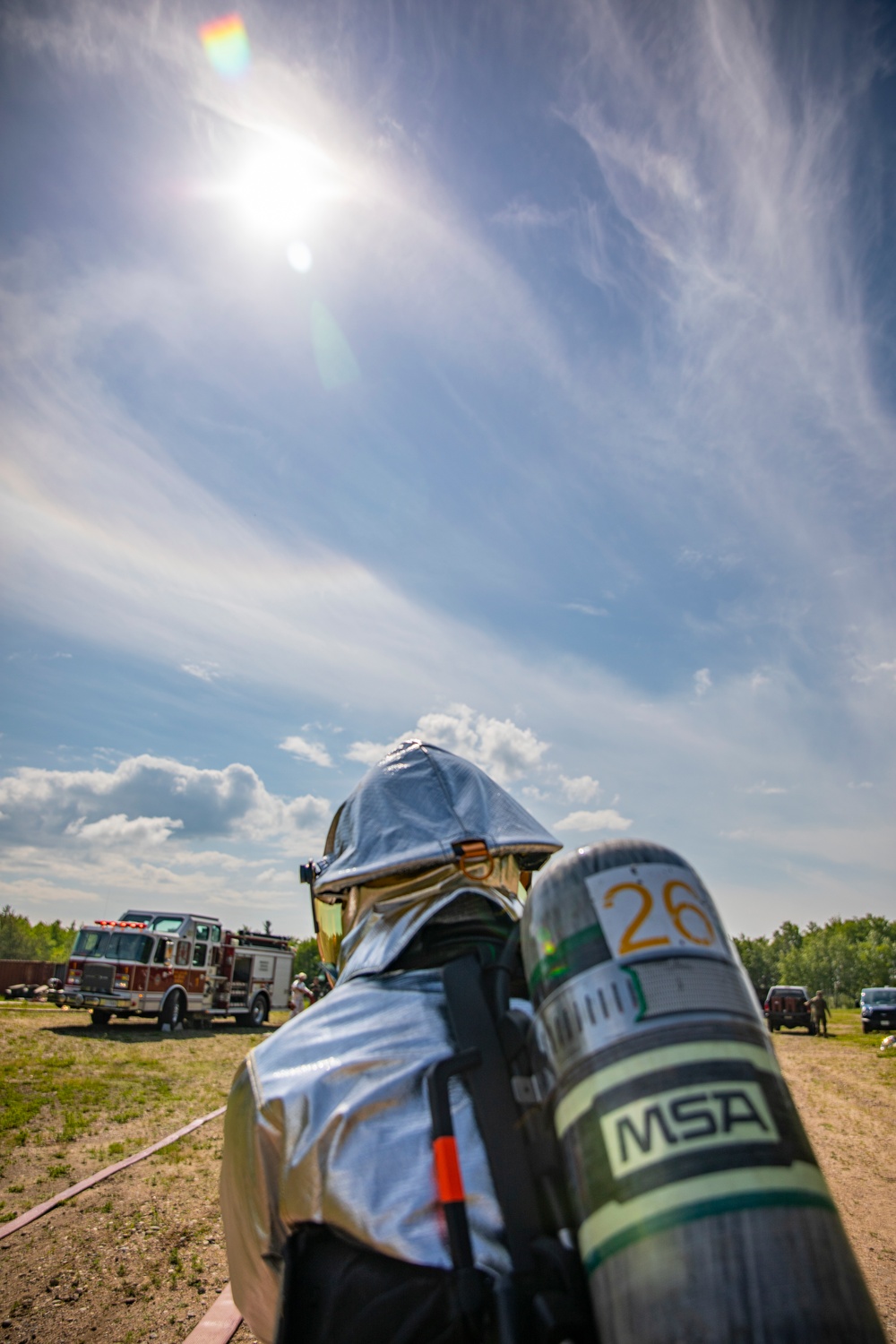 U.S. Marine Corps, Canadian firefighters extinguish fires during Sentinel Edge 2019