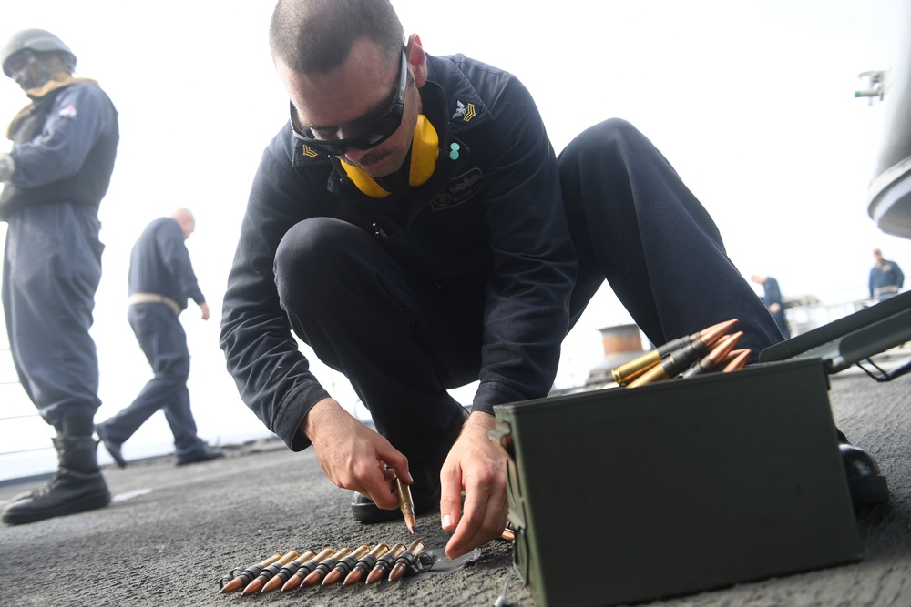 USS Antietam Weapons Training