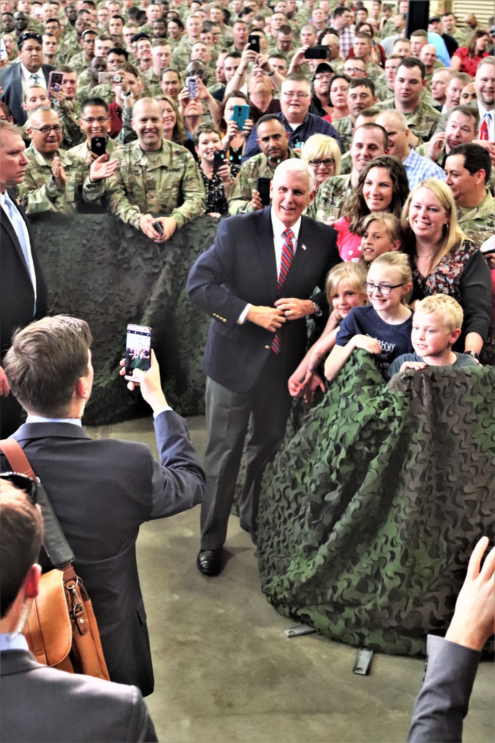 Vice President Mike Pence visits Fort McCoy, thanks troops