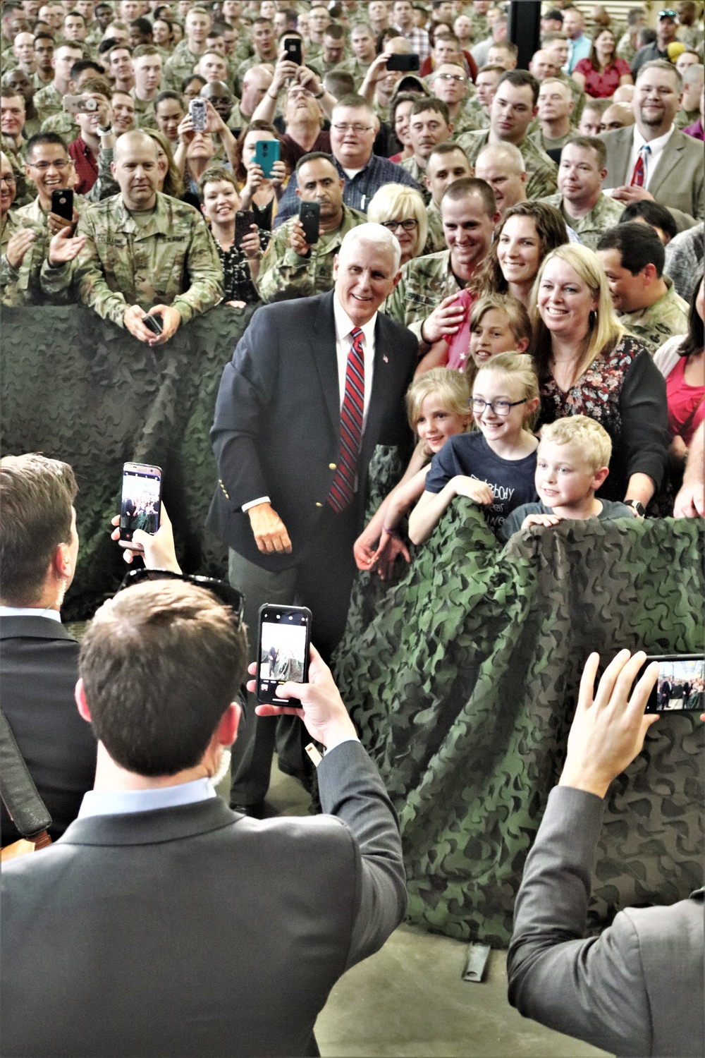 Vice President Mike Pence visits Fort McCoy, thanks troops