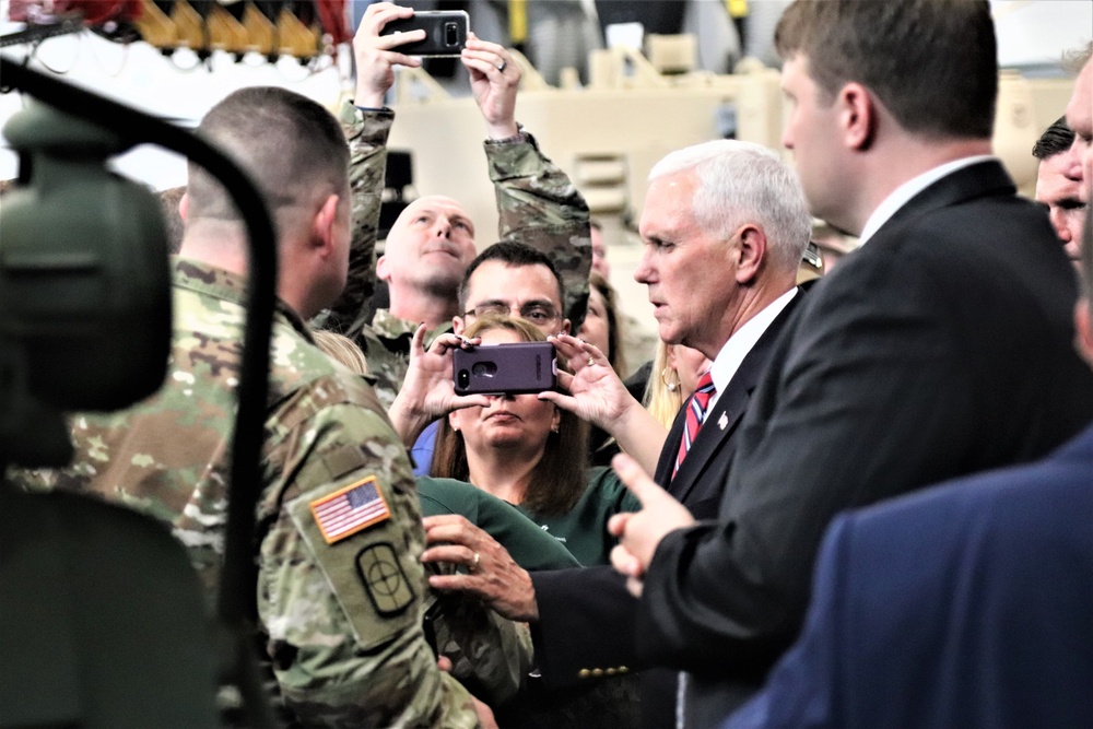 Vice President Mike Pence visits Fort McCoy, thanks troops