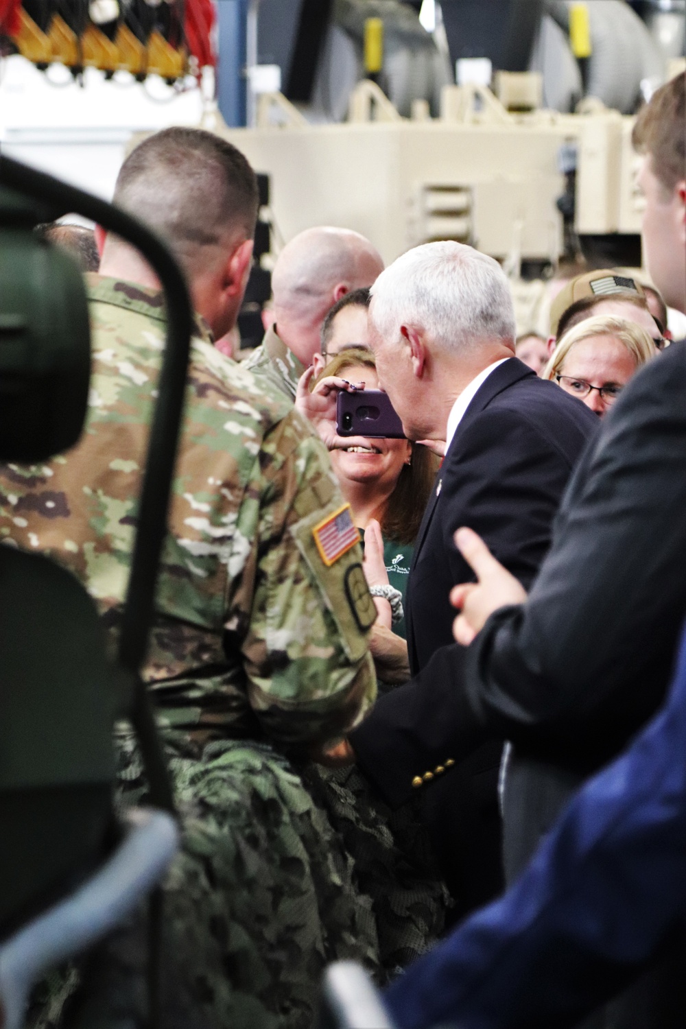 Vice President Mike Pence visits Fort McCoy, thanks troops