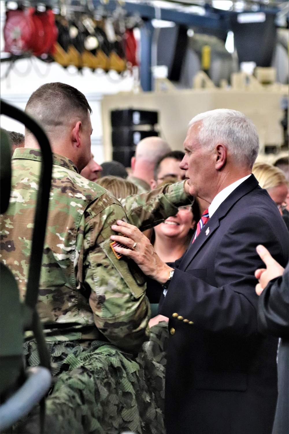 Vice President Mike Pence visits Fort McCoy, thanks troops