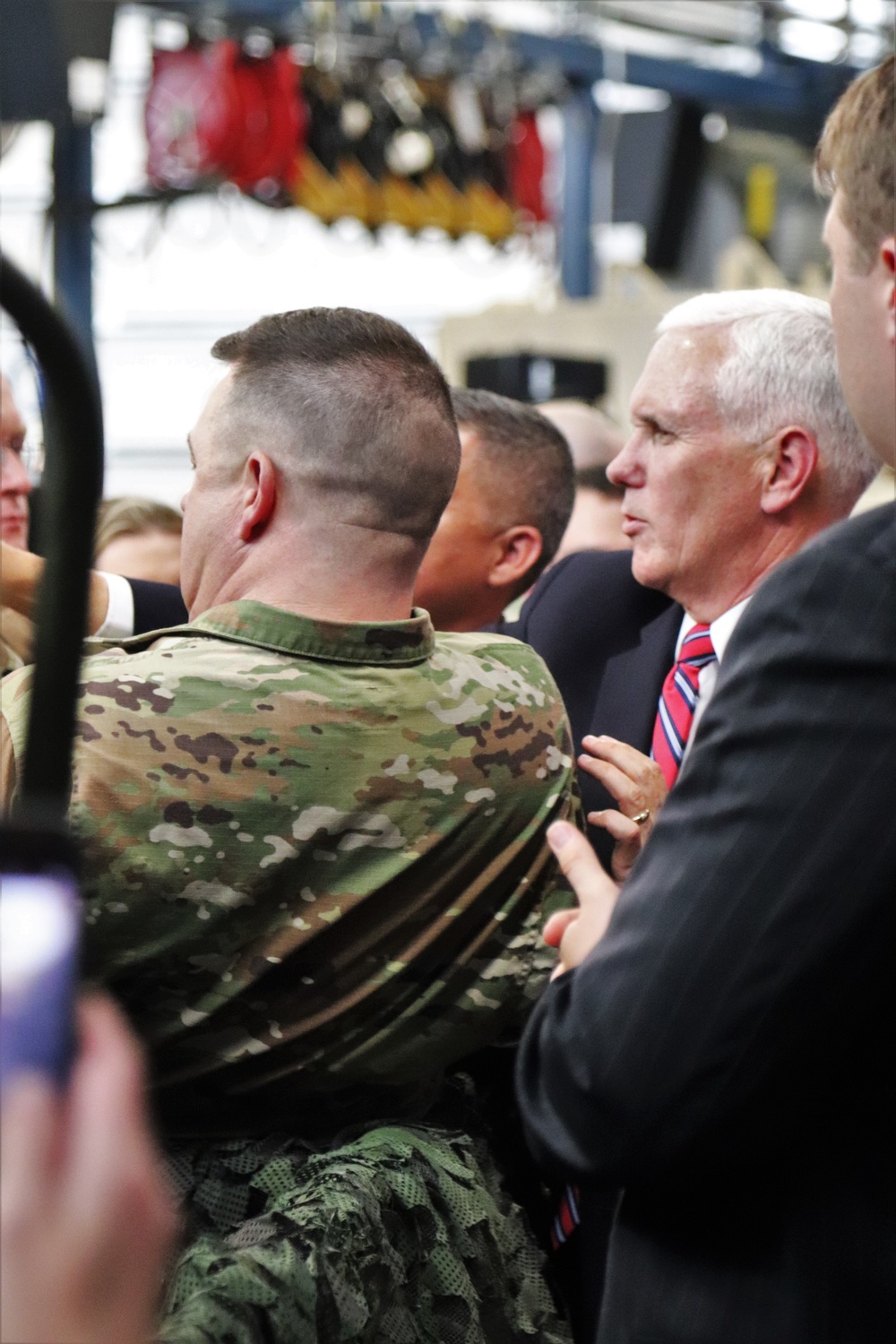 Vice President Mike Pence visits Fort McCoy, thanks troops