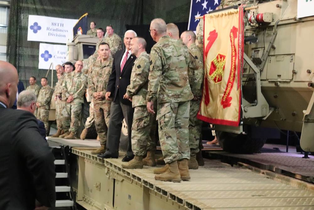 U.S. Vice President Mike Pence visits Fort McCoy; thanks troops, family members, workforce