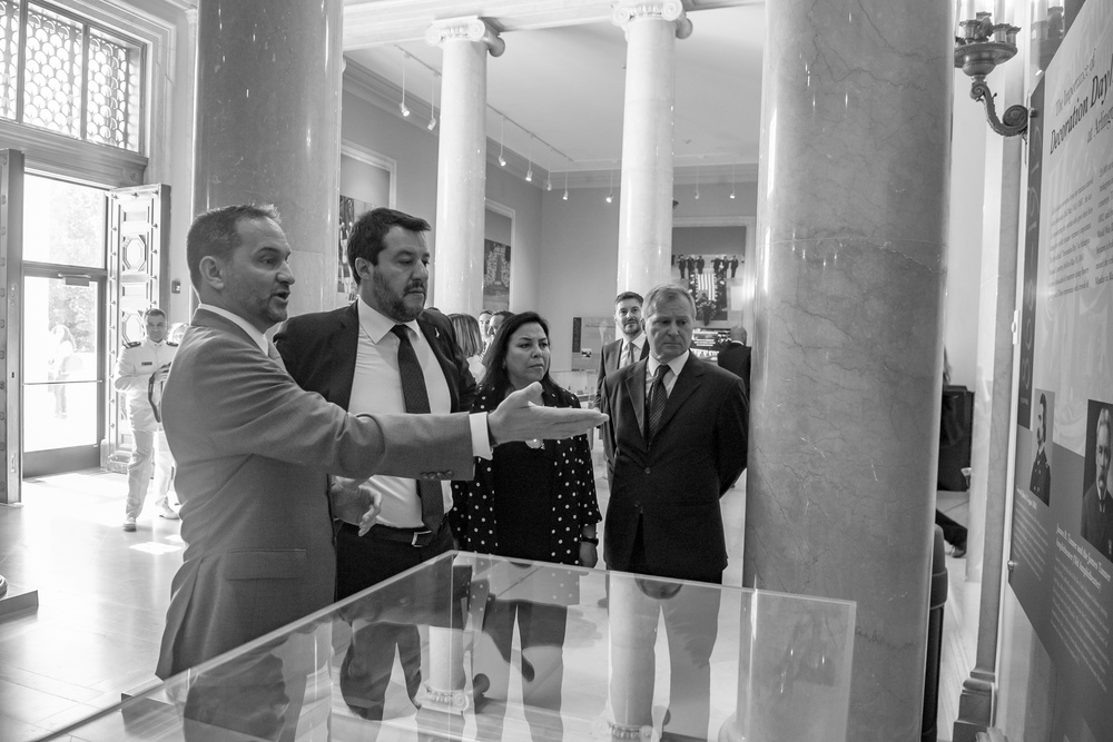 Italian Deputy Prime Minister Matteo Salvini Participates in a Public Wreath-Laying Ceremony at the Tomb of the Unknown Soldier