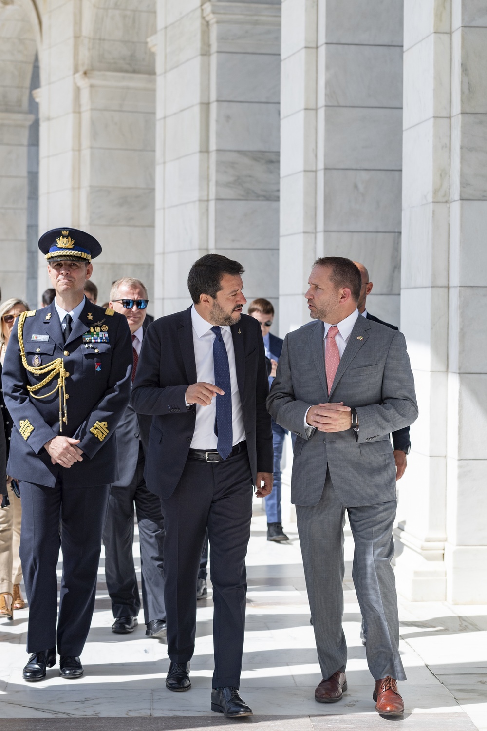 Italian Deputy Prime Minister Matteo Salvini Participates in a Public Wreath-Laying Ceremony at the Tomb of the Unknown Soldier