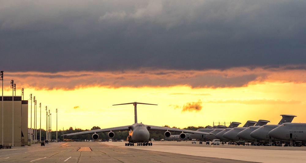 C-5M Super Galaxy taxis at Dover AFB