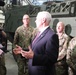 Vice President Mike Pence meets with media during Fort McCoy visit
