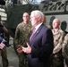 Vice President Mike Pence meets with media during Fort McCoy visit