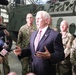 Vice President Mike Pence meets with media during Fort McCoy visit