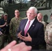 Vice President Mike Pence meets with media during Fort McCoy visit
