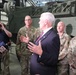 Vice President Mike Pence meets with media during Fort McCoy visit