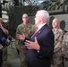 Vice President Mike Pence meets with media during Fort McCoy visit