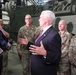Vice President Mike Pence meets with media during Fort McCoy visit