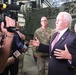 Vice President Mike Pence meets with media during Fort McCoy visit