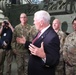 Vice President Mike Pence meets with media during Fort McCoy visit
