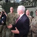Vice President Mike Pence meets with media during Fort McCoy visit