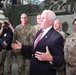 Vice President Mike Pence meets with media during Fort McCoy visit