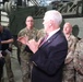 Vice President Mike Pence meets with media during Fort McCoy visit