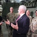 Vice President Mike Pence meets with media during Fort McCoy visit