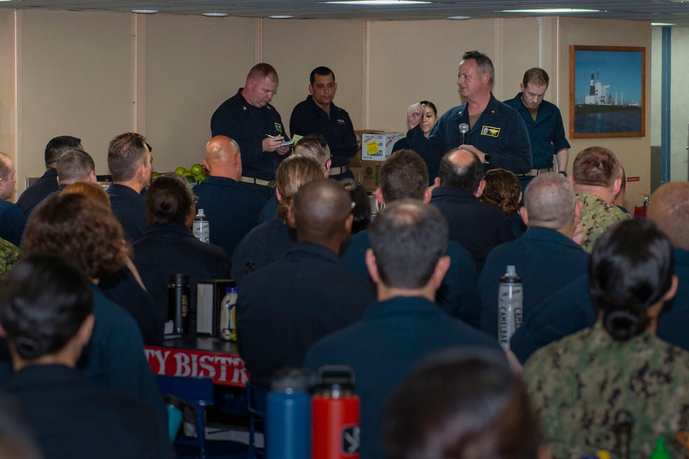 USNS Comfort Conducts All-Hands Call
