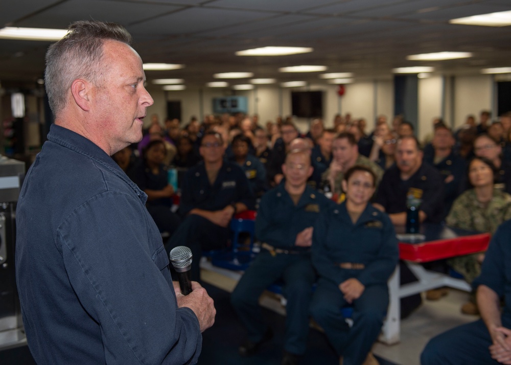 USNS Comfort Conducts All-Hands Call