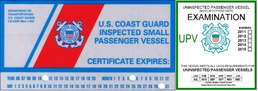 Coast Guard inspection decals