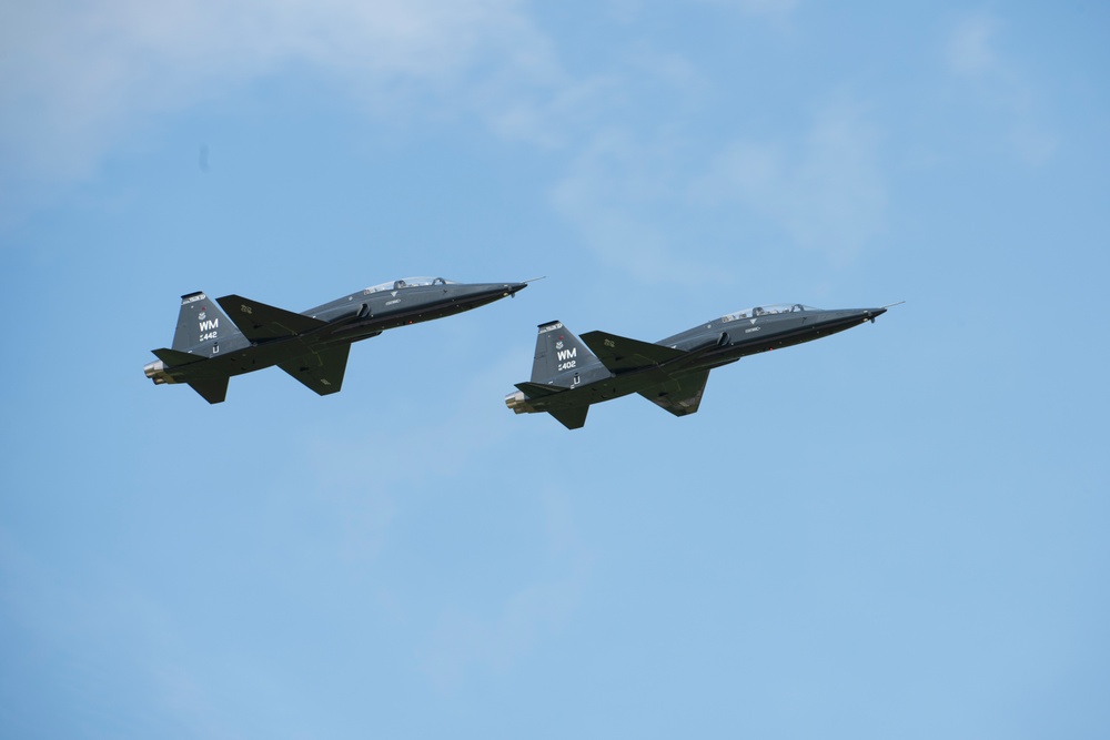 T-38 Talons fly over Whiteman AFB during 2019 Wings Over Whiteman Air and Space Show