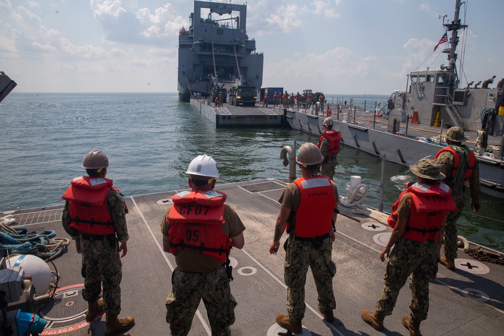 2nd Transportation Support Battalion Lands Vehicles on Shore During Exercise Resolute Sun