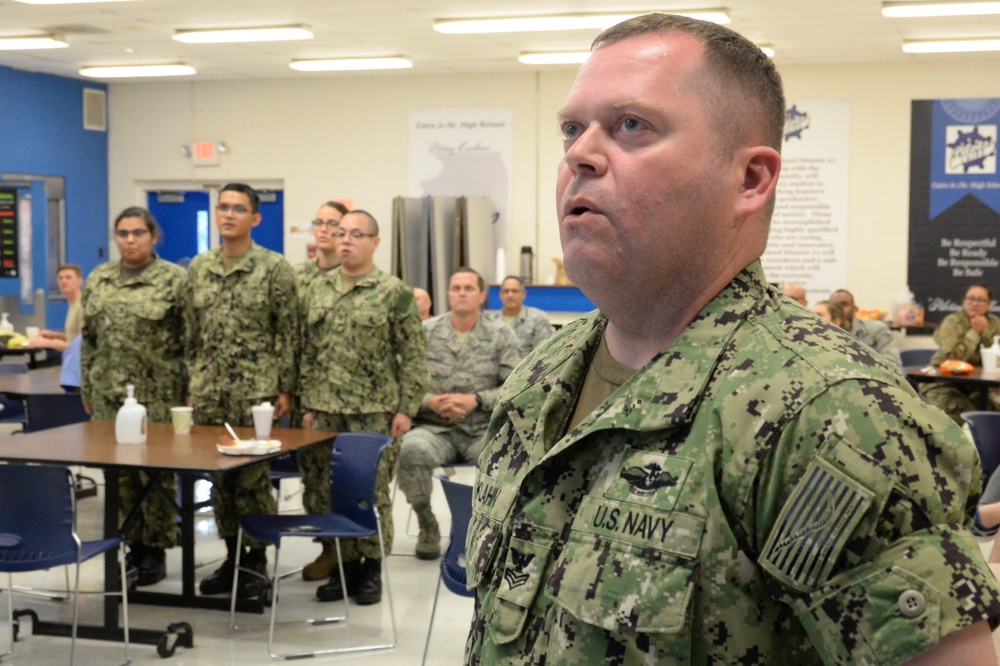 Navy Hospital Corpsmen Recite the Navy Hospistal Corps Pledge