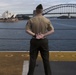 Marines, Sailors man the rails aboard USS Wasp into Sydney